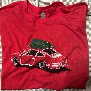 Blipshift Red Porsche Christmas Tree Shirt